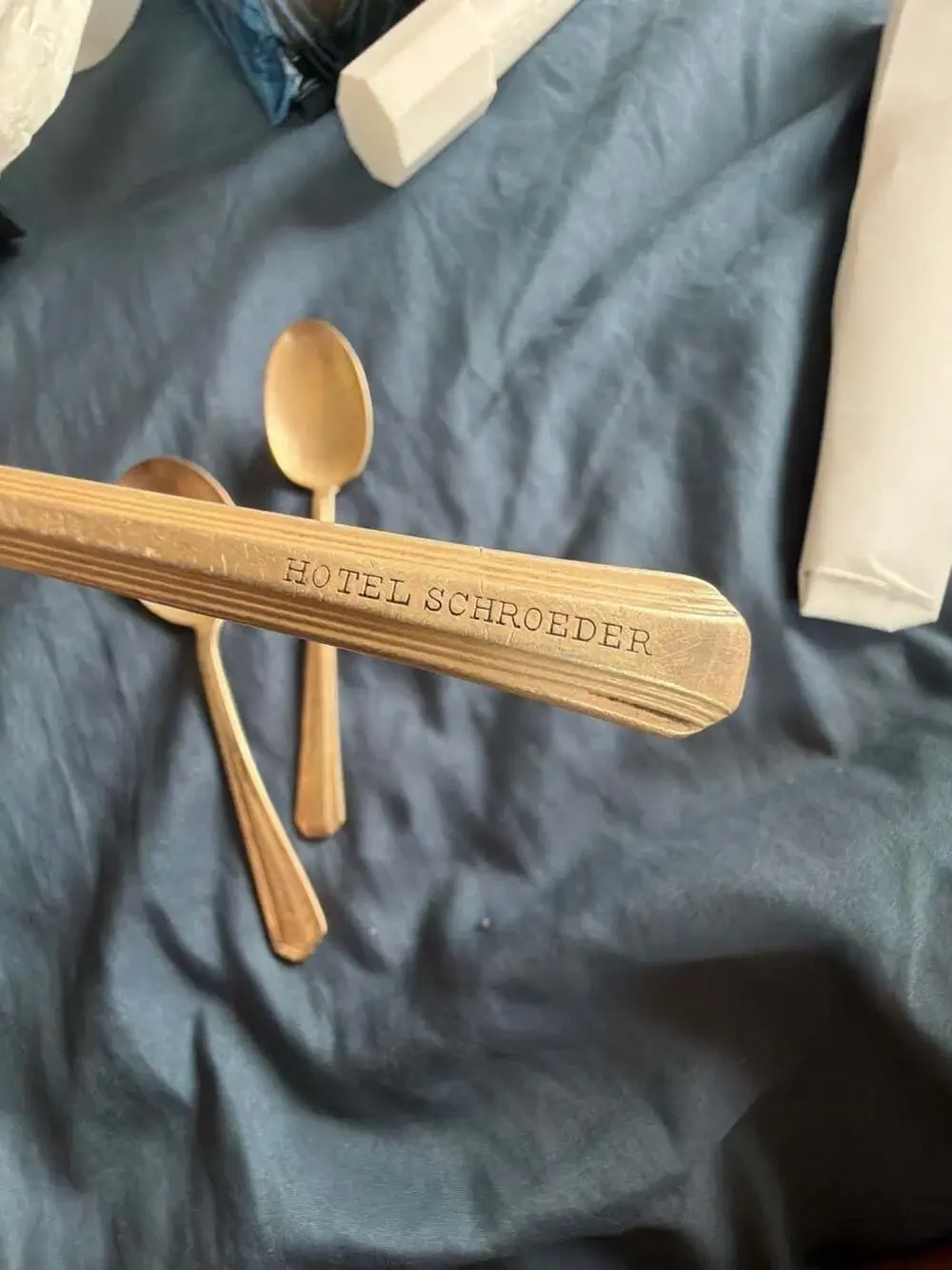 Vintage Hotel Schroeder International Silver Co. Teaspoons (Set of 3)